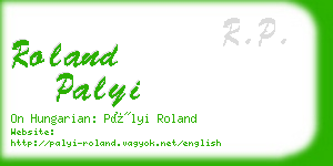 roland palyi business card